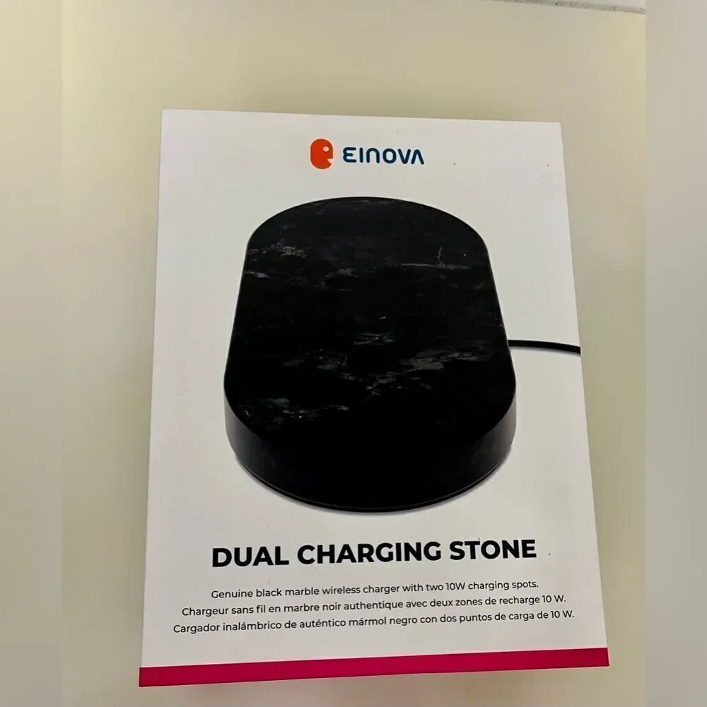 New in box Enova Double Black Marble wireless charger